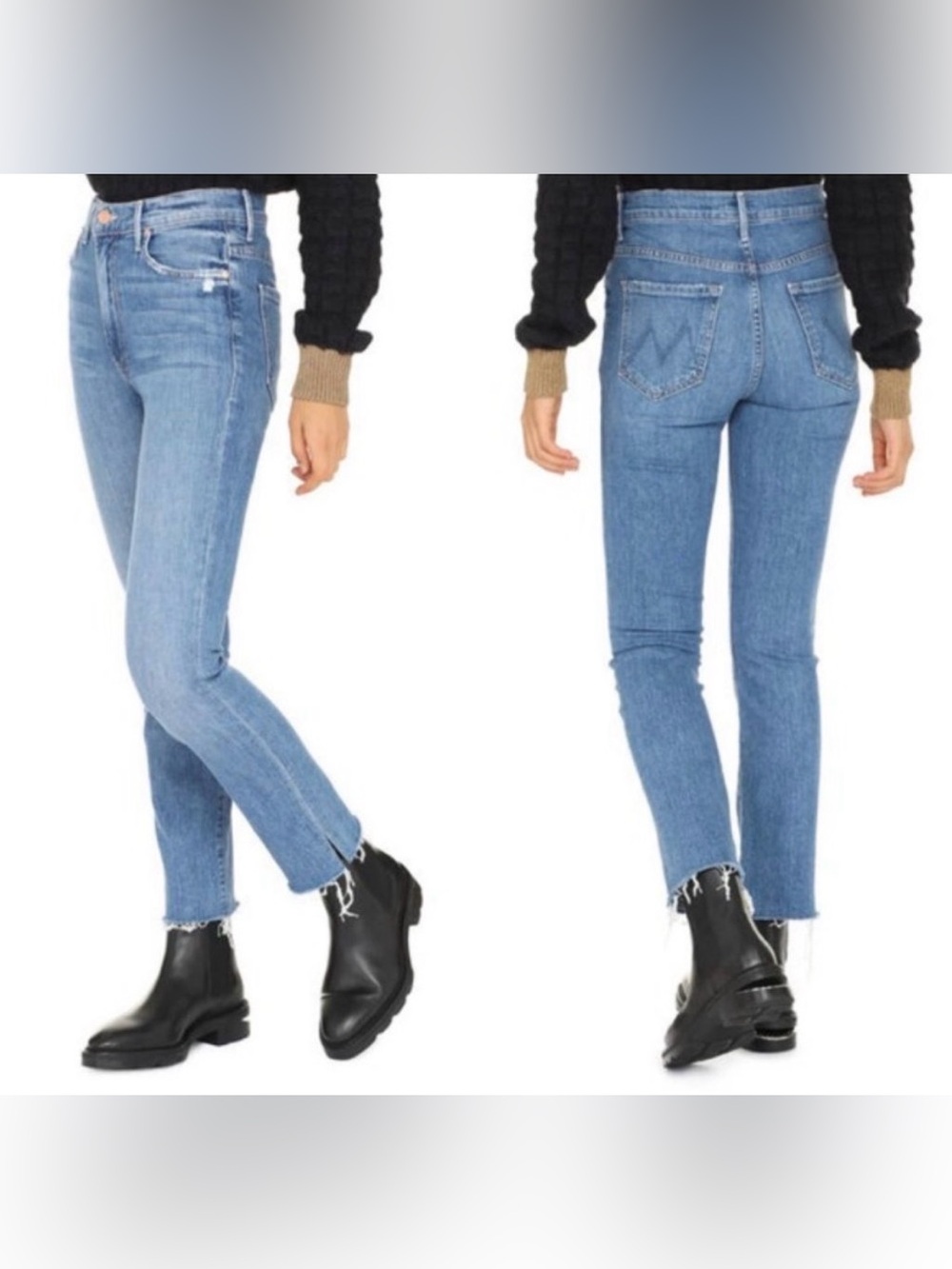 Mother High Waisted Rascal Ankle Snippet Jeans Women’s Size 31 Six Packs on You‎
